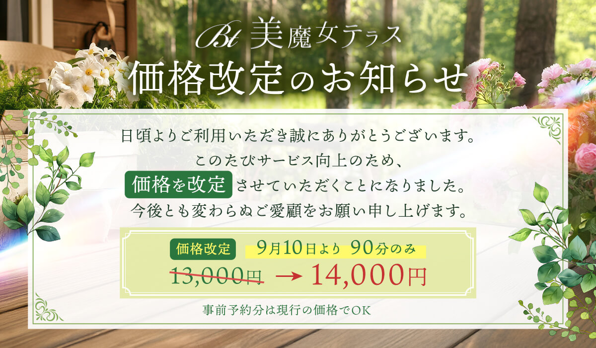 価格改定のお知らせ